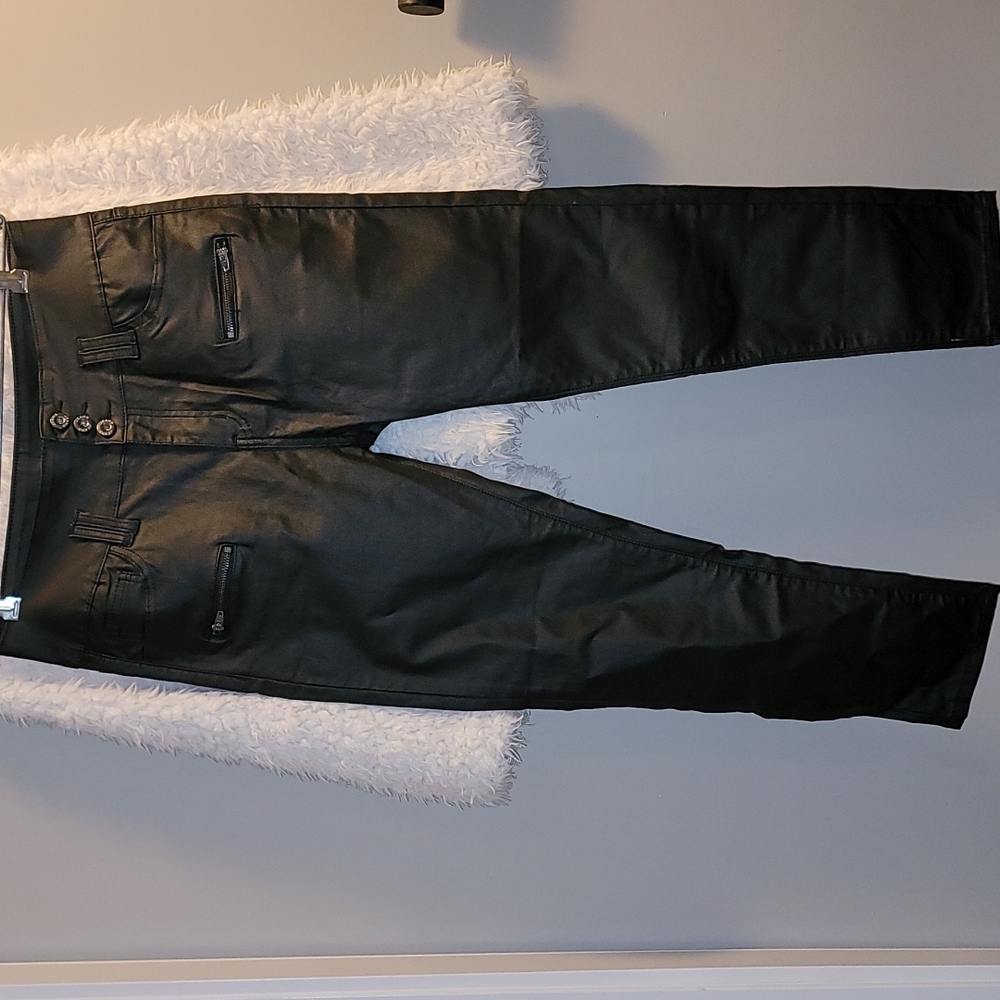 Black Faux Leather Pants